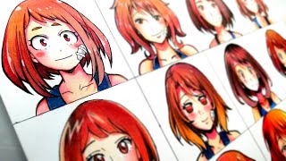 Drawing URARAKA in Different Anime Style  Boku No Hero Academia [upl. by Enyala810]