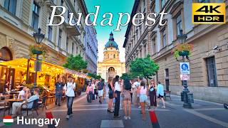 Budapest Walking Tour  Central Budapest daytime walk in Districts ⅤⅧ  Hungary 🇭🇺  4K HDR [upl. by Annirtak]