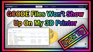 My GCODE Files Dont Show Up On My 3D Printer When I Insert The SD Card Or I Cant See The Name [upl. by Vergne957]