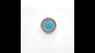 Artie Yellowhorse Jewelry Genuine Sleeping Beauty Turquoise Sterling Silver Ring [upl. by Adleremse]