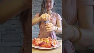 Lets make burrata salad recipe cooking asmr salad burrata cheese tomato heritagetomato [upl. by Ayhdiv638]