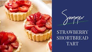 How To Use Up Summer Strawberries  Strawberry Shortbread Tart [upl. by Layman818]