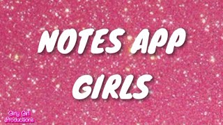 Notes app Girls [upl. by Clifton]