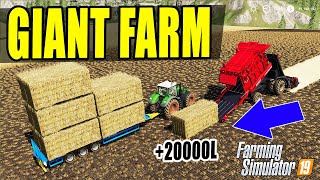 Farming Simulator 19 GIANT FARM  AMAZING CAPACITY  FANTASTIC BALING [upl. by Lorre574]