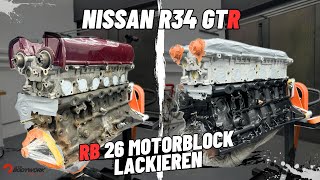 RTSBW  RB26 Motorblock Richtig Lackieren DIY Fertan Foliatec Motor lackieren nissanskyline [upl. by Reinaldo]