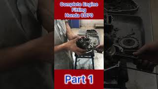 Completel Engine Assemble CD70 Part 1 enginerestoration khanhondacentre restoration repair [upl. by Ssitruc]