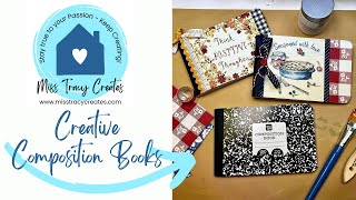 Creative Composition Notebooks Napkin Craft Tutorial [upl. by Wie]