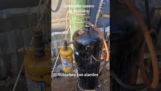 generador de Acetileno soldadura con alambre carburo helco [upl. by Signe]