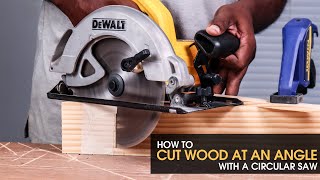 How to Cut Wood at an Angle with a Circular SawDIY Guide Any angle [upl. by Eidna]