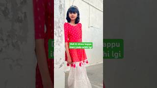 divya ne bnai khud ke dress  how to style plazo suit  Ghamu Saran shorts stitch [upl. by Danice]