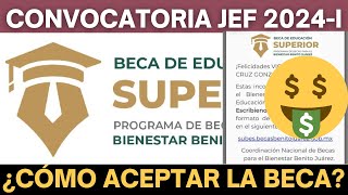 ¿Cómo Aceptar la BECA Nuevos Becarios Beca Jóvenes Escribiendo el Futuro Junio 2024 [upl. by Acie]