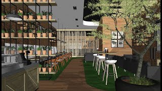 Cafe Design SketchUp Tutorial  Part 23 Planning sketchup design tutorial [upl. by Akedijn]