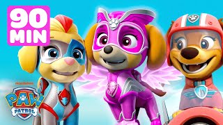 PAW Patrol Mighty Pups to the Rescue w Skye amp Liberty  90 Minute Compilation  Shimmer and Shine [upl. by Ilime]