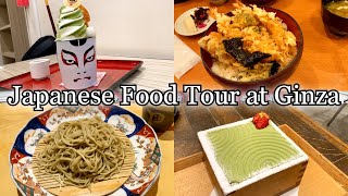 Japanese Street Food and restaurants Tour at Ginza 12 Food We must eat Japan Travel Guide [upl. by Kipp]