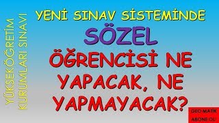 SÖZELciler TYT ve YKS de Hangi Testleri Çözecek Hangi Testleri Çözmeyecek [upl. by Yoreel]