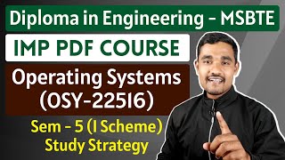 Operating Systems OSY IMP PDF  Sem  5  I Scheme  MSBTE [upl. by Danna]