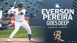 Everson Pereiras tworun home run  MiLB Highlights [upl. by Chere]