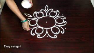 muggulu designs with 5 to 3 interlaced dots  rangoli art designs  simple kolam [upl. by Berton]