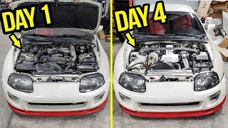 Rebuilding And Heavily Modifying A Stock 200000 Mile Toyota Supra In 4 Days [upl. by Pomona]