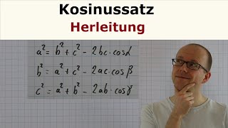 Kosinussatz Herleitung [upl. by Alilahk383]