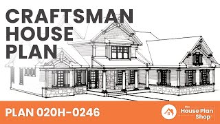 Luxury Craftsman Home Plan 020H0246 [upl. by Ennasor]