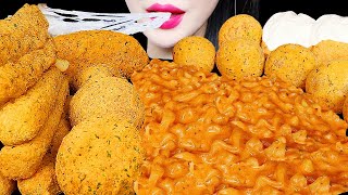 ASMR CHEESY CARBO FIRE NOODLE CHEESE BALL CHEESE STICKS 까르보불닭 뿌링클 치즈볼 먹방 EATING SOUNDS MUKBANG [upl. by Arreyt]