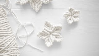 Kwiat gwiazda wykonany techniką makramy tutorial DIY  How to make macrame star flower [upl. by Ahsitniuq]