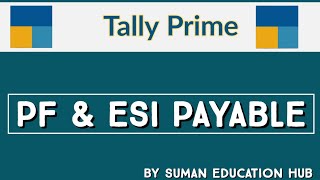 PF amp ESI Payable entry कैसे करें in Tally Prime by Suman education hub [upl. by Atalanta104]