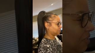 MID PONYTAIL TUTORIAL 😍 ponytail quickweave hair trendinghairstyle hairtok ponytailhairstyle [upl. by Riggins376]