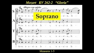 Mozart KV2622A Soprano  Gloria  Gloria in Excelsis Deo  Missa Longa [upl. by Caron]