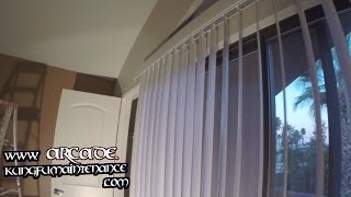 How To Replace Vertical Blinds Changing Headrails Taking Down Slats Installing Flashlight Vid Series [upl. by Yllom]