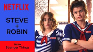 Steve and Robins Best Moments in Stranger Things  Netflix [upl. by Meeharbi58]