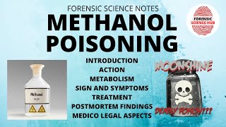 Methanol poisoning  Toxicology  Notes  UGC NET forensic science [upl. by Ylekalb]