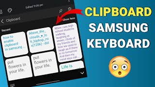 How to Enable clipboard in samsung keyboard  Samsung clipboard  All copied text [upl. by Cerellia]