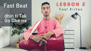 Lesson 5  Fast Beat Mridanga  Fast Hare Krishna Kirtan  Mridanga with MurliMan [upl. by Darin760]