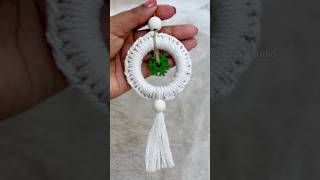 DIY Macrame Christmas Wreath decor christmasdecor macrame diydecor diy handmade shorts [upl. by Etteluap364]