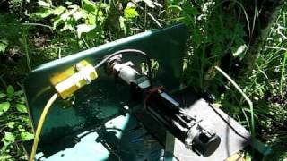 On site test of homemade Micro Hydro unit July 5 2010AVI [upl. by Aikel]