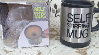 Self Stirring Mug  Feature and Quick Review Hindi Live Video [upl. by Ailad]