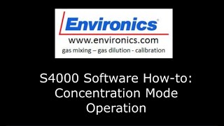 Environics S4000  Concentration Mode Management [upl. by Maggee639]