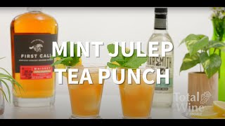 Mint Julep Tea Punch  Bourbon Cocktail Recipe [upl. by Morrissey]