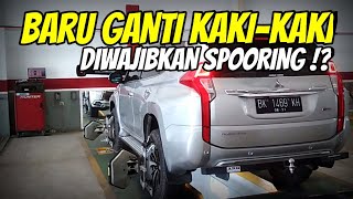 SPOORING PAJERO SPORT  KELUHAN SETIR MIRING SETELAH GANTI KAKIKAKI [upl. by Nevek618]