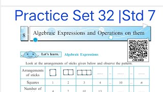 Practice Set 32  L8 Algebraic Expressions  Std 7 Maths  wescience5820 [upl. by Ianaj]