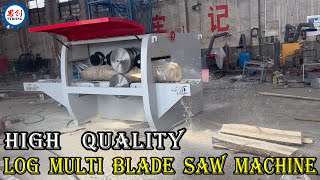 High Efficiency Log Multi Blade Saw Machine For Sale [upl. by Llecram]