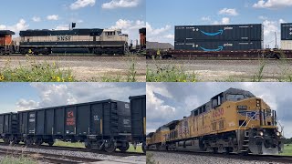 Trains around North Texas  Ft BNSF SD70MAC amp Knife River Railcars September 6 2024 [upl. by Inol146]