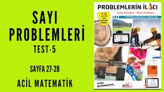 PROBLEMLERİN İLACI SORU BANKASI Acil MatematikSayfa 2728 [upl. by Hildagard374]