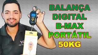 Balança Digital B Max Portátil 50 kg para Bagagem  Como funciona Vale a Pena [upl. by Laughlin]