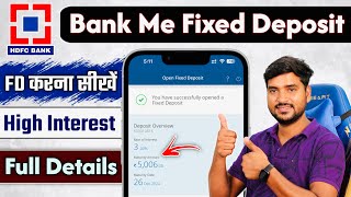 HDFC Bank Me FD Kaise Kare  How to do FD in HDFC App  HDFC Net Banking se Fixed Deposit Kaise Kare [upl. by Niroht]