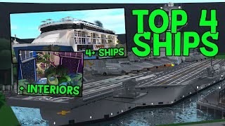 The TOP 4 Bloxburg SHIPS AIRCRAFT CARRIERS YACHTS MORE SUPER DETAILED  Roblox Bloxburg [upl. by Nolyad]