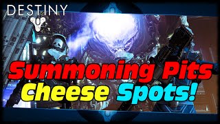 Destiny Summoning Pits Strike Glitch amp Cheese Spots How To Solo Summoning Pits Strike In Destiny [upl. by Adieno]