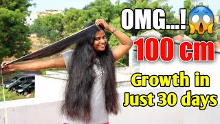 OMG😱 100 cm Hair growth in Just 30 days  hair growth challenge Result Jegatheesmeena [upl. by Eniahpets280]